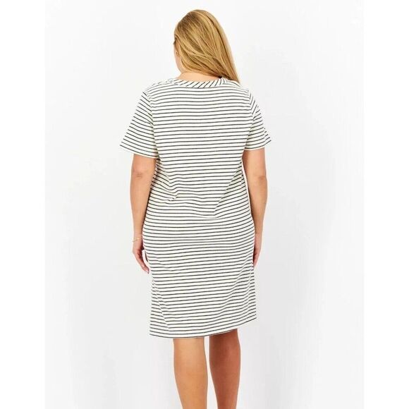 Buffalo David Bitton Women's XXL Striped Pullover Hi Low Shirt Dress Cotton Rich - Picture 10 of 12